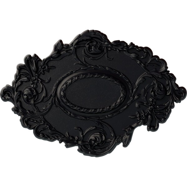 Ekena Millwork Kinsley Flowing Leaf Ceiling Medallion, Hand-Painted Steel Gray, 30 3/8"W x 20 3/4"H x 1"P CM30KISGS - main